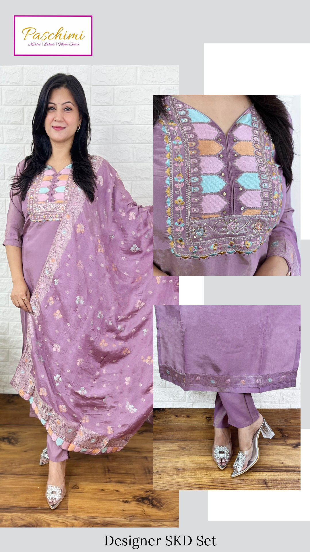 Purple Kurta Suit Set