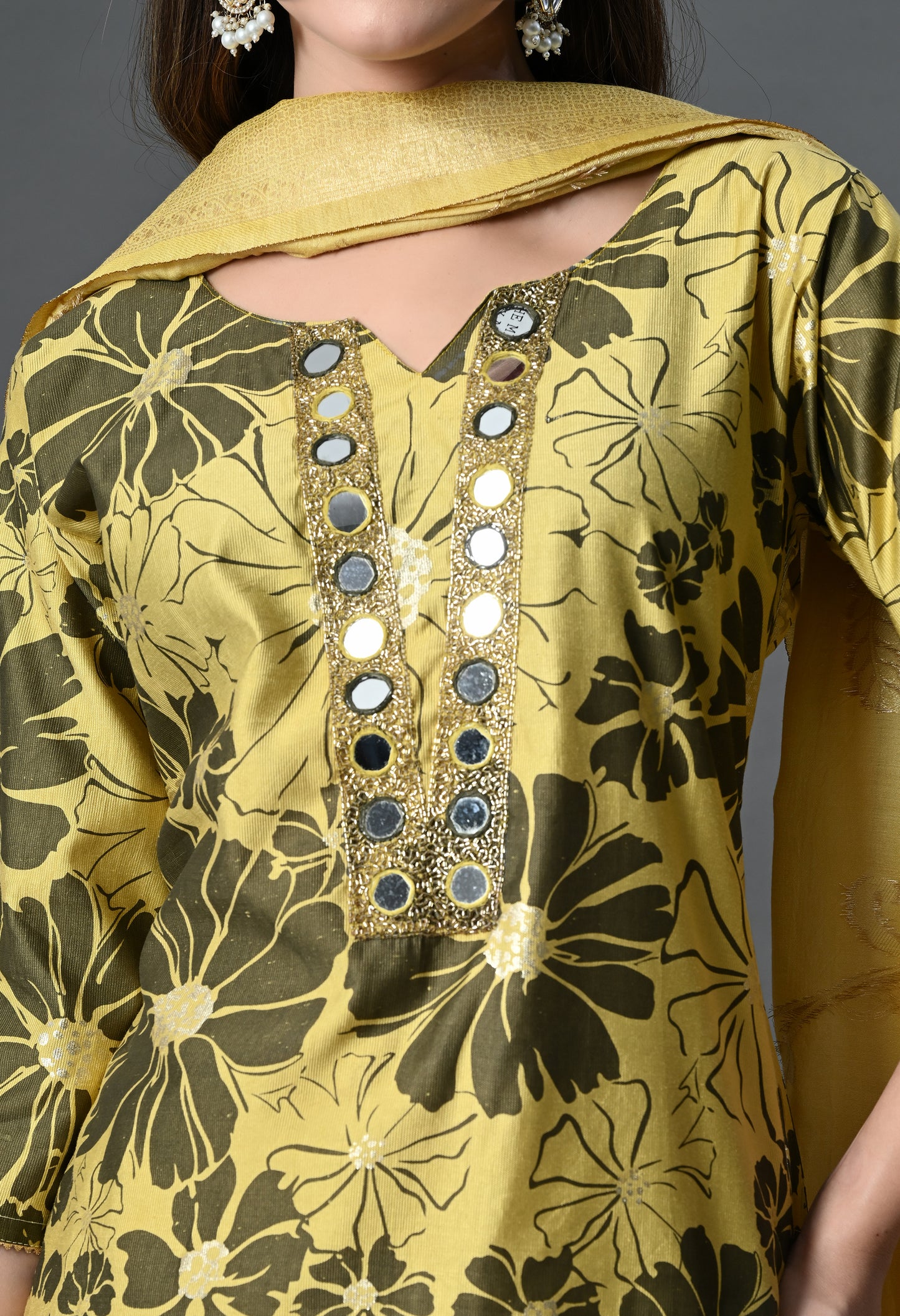 Yellow Vatican Silk Kurta Suit Set
