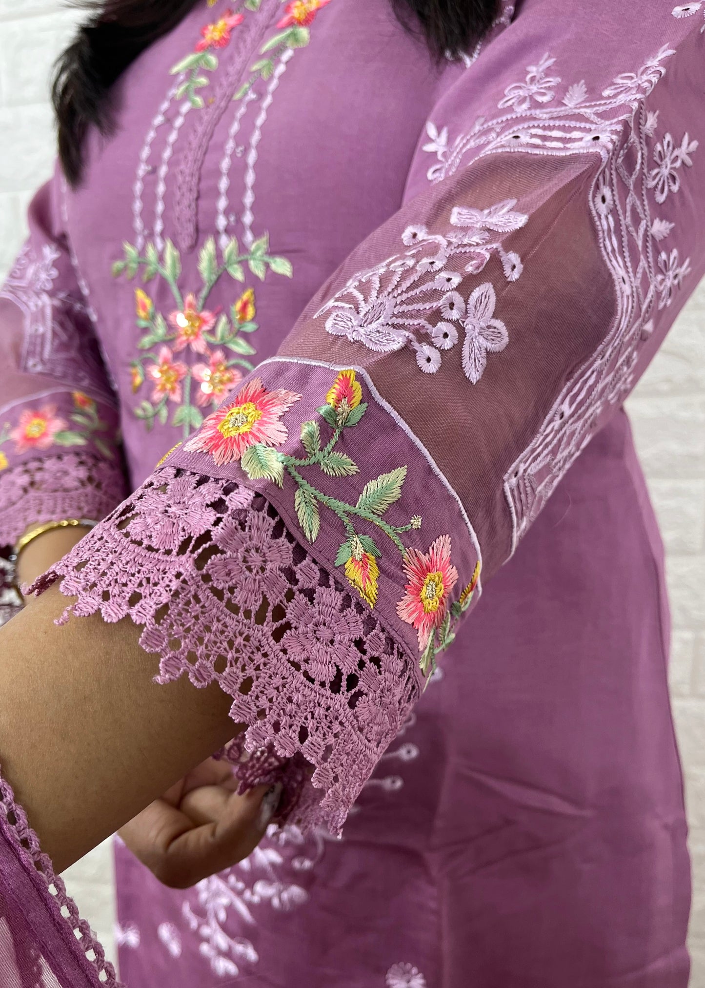 Muave Straight Kurta Suit Set
