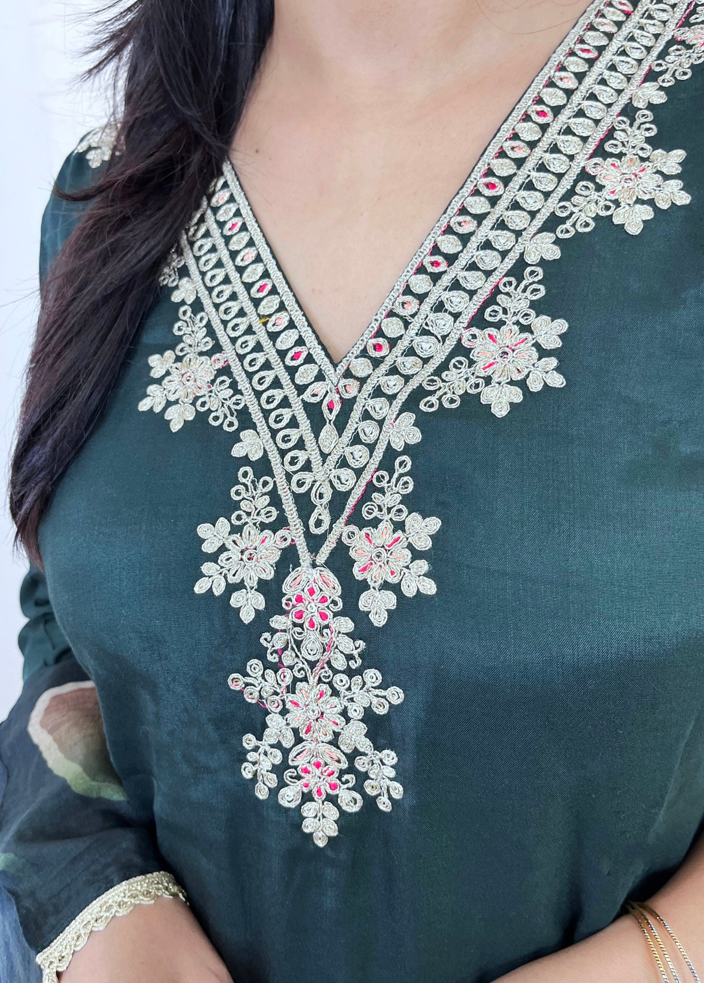 B Green Kurta Set