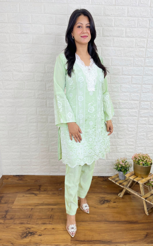 Muslin Thread-work CO-ORD Set