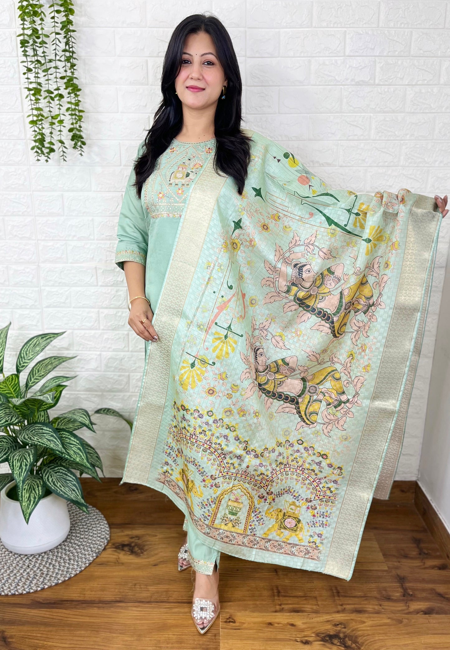 Muslin Kurta Suit Set