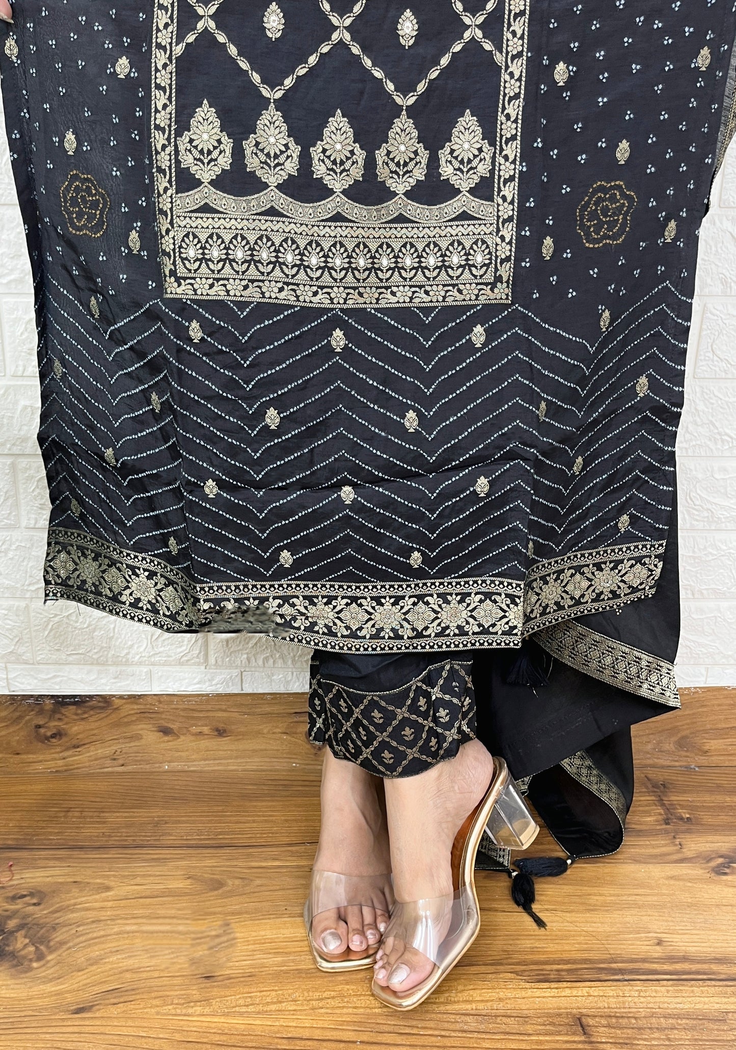 Black Banarasi Suit Set