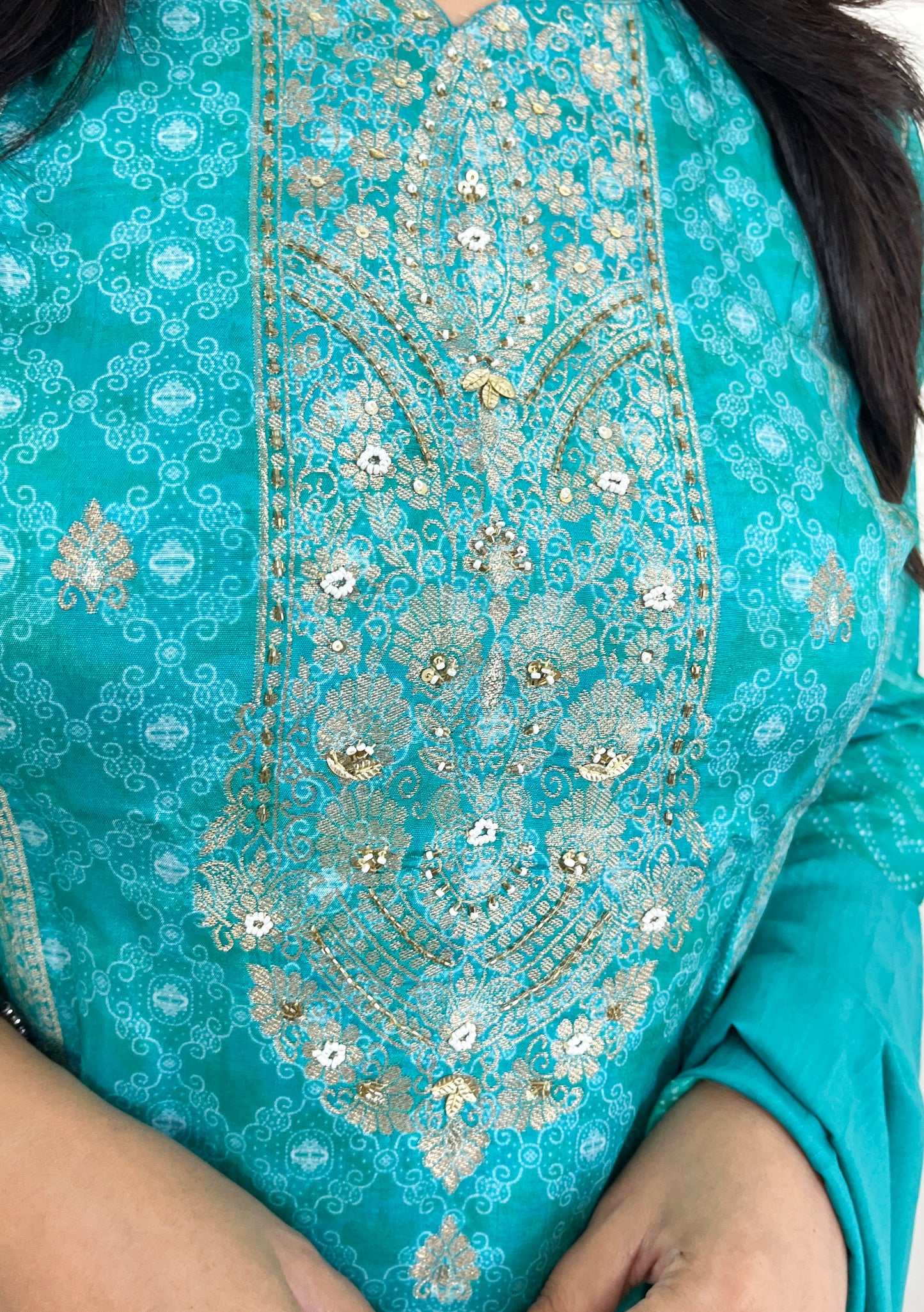 Firozi Banarasi Suit Set