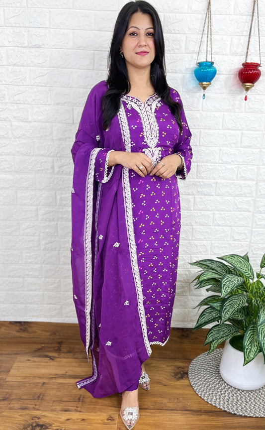 Muslin Print Suit Set