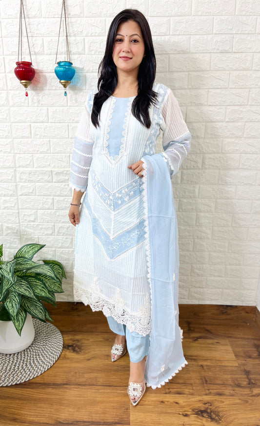 ORGANZA KURTA SUIT SET