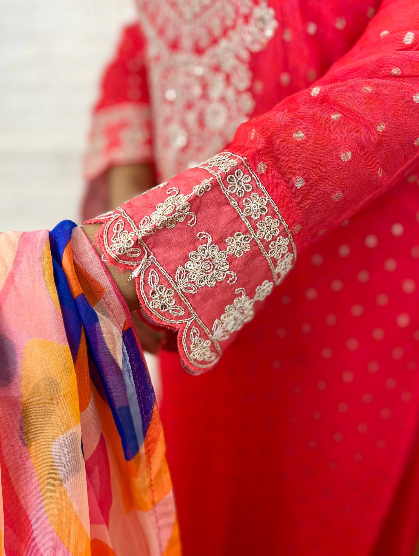 Gajri Organza Kurta Suit Set