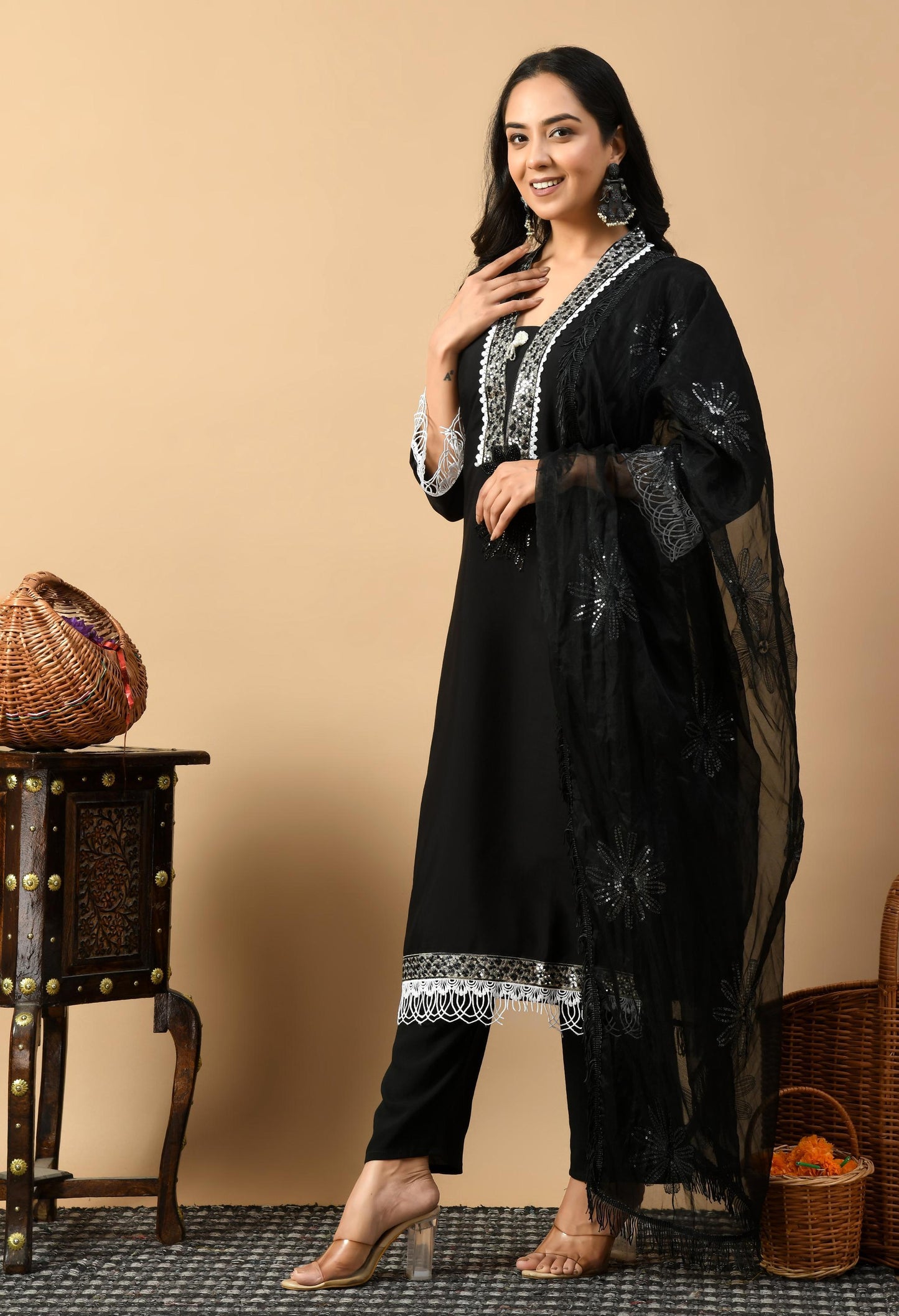Black n White Suit Set