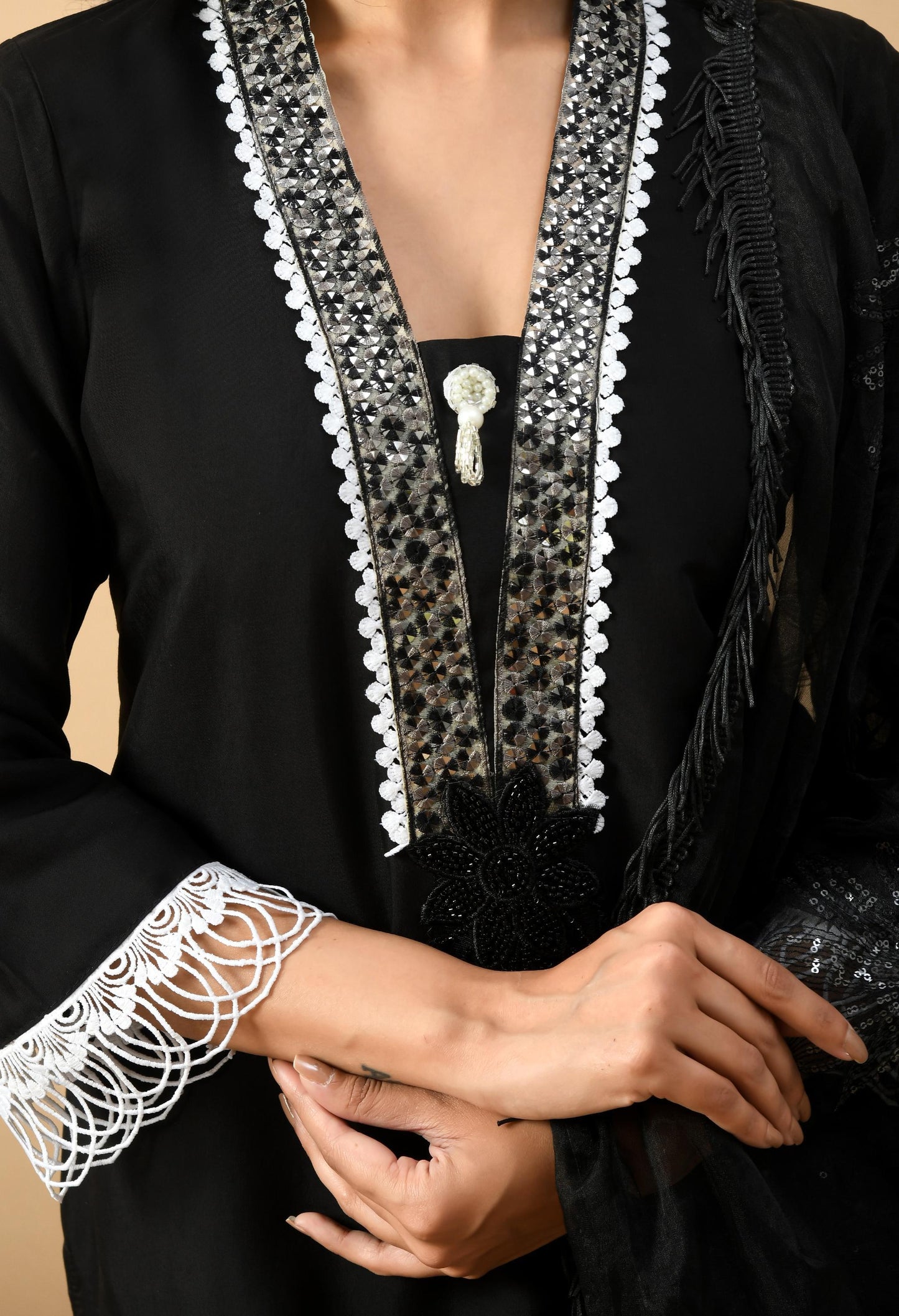 Black n White Suit Set