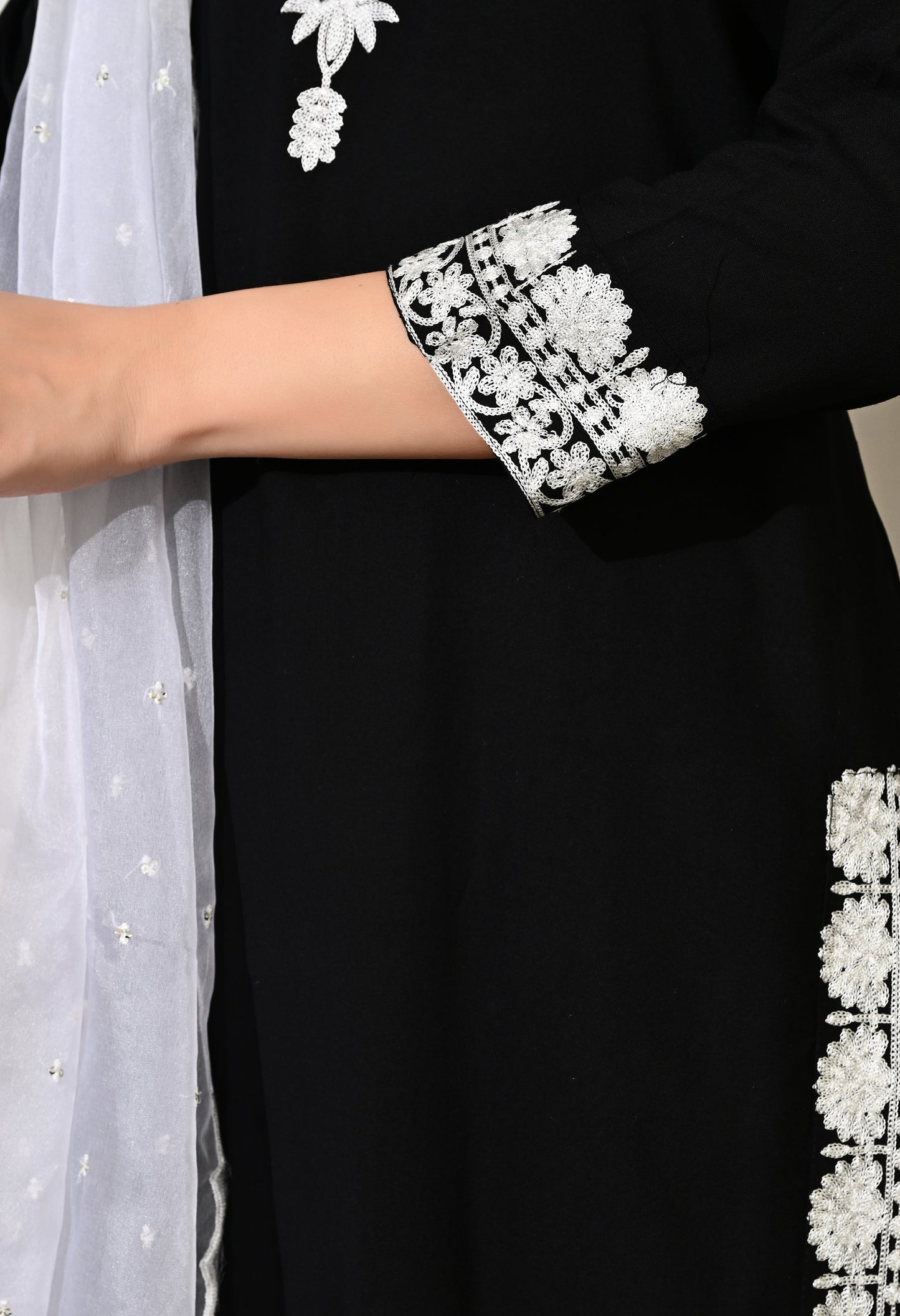 Black Rayon Kurta Suit Set