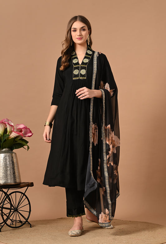 Black Kurta Suit Set