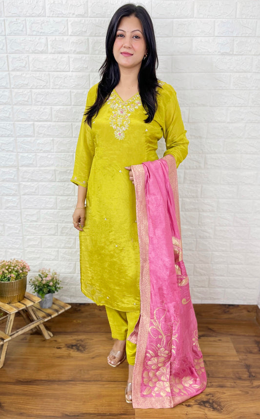 Shimmer Silk Suit Set