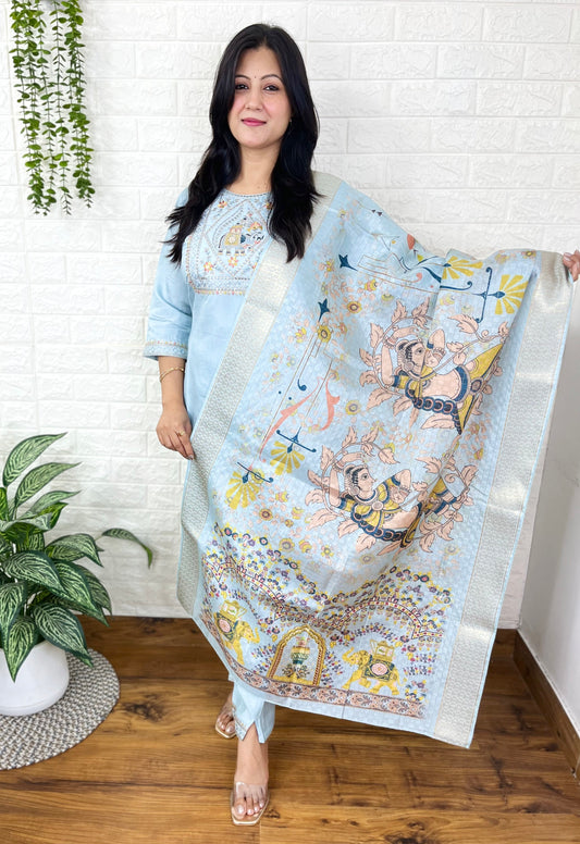 Muslin Kurta Suit Set