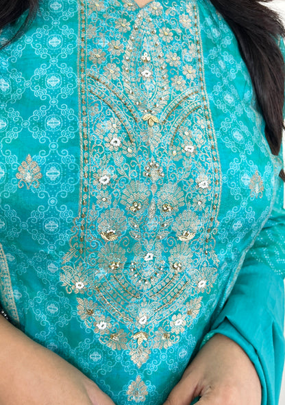 Firozi Banarasi Suit Set
