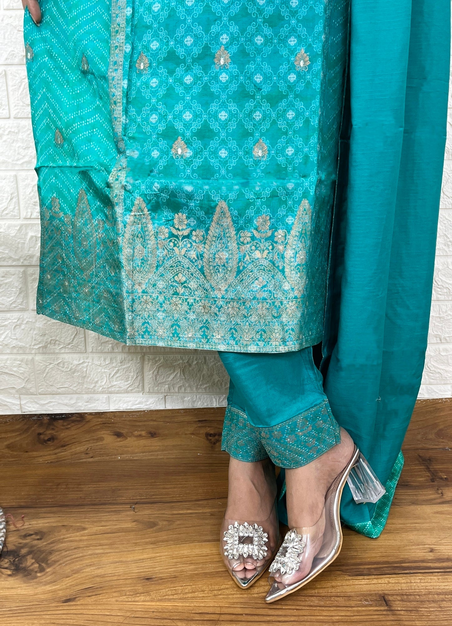Firozi Banarasi Suit Set