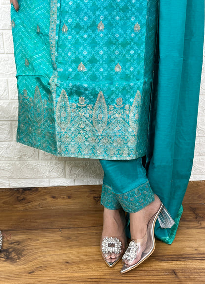 Firozi Banarasi Suit Set