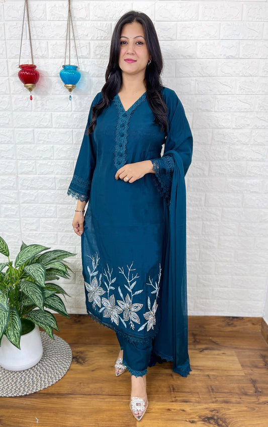 Peacock Blue Suit Set