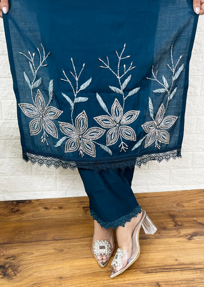 Peacock Blue Suit Set