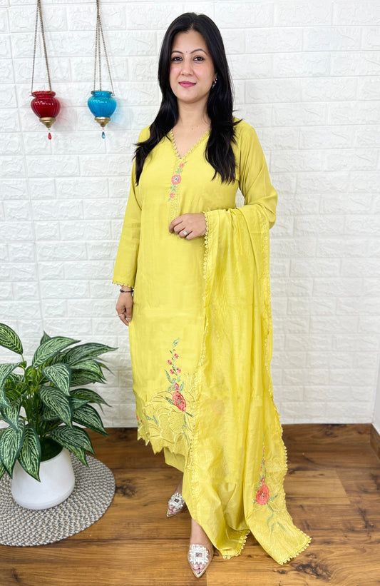 Yellow Thread Work Suit Set