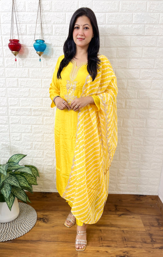 SILK KURTA SUIT SET