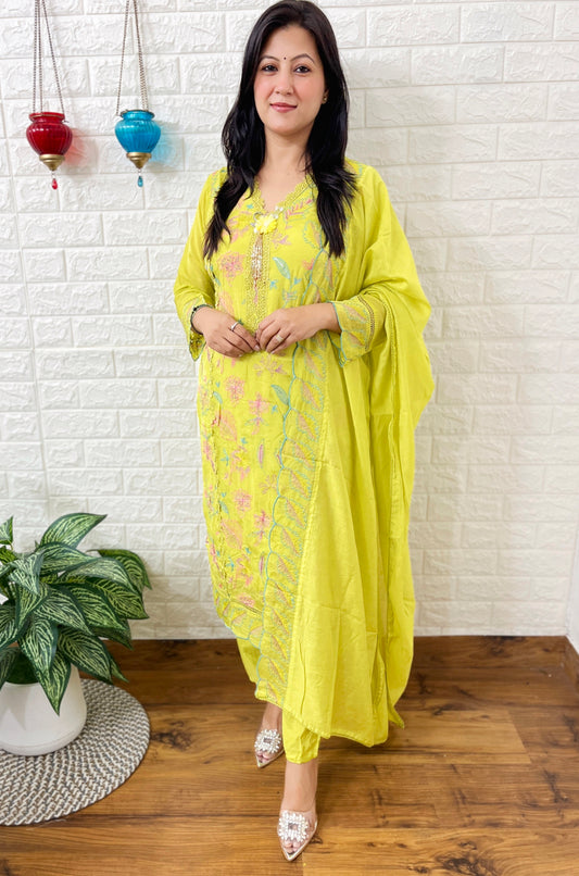 ORGANZA KURTA SUIT SET