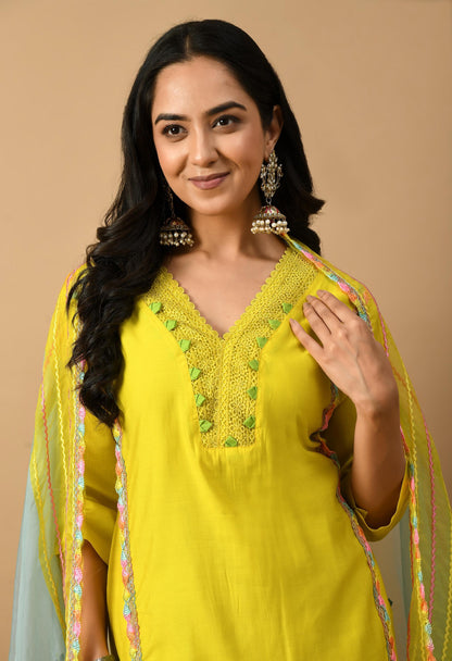 Yellow Kurta Suit Set