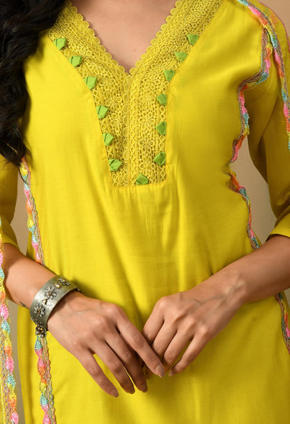 Yellow Kurta Suit Set