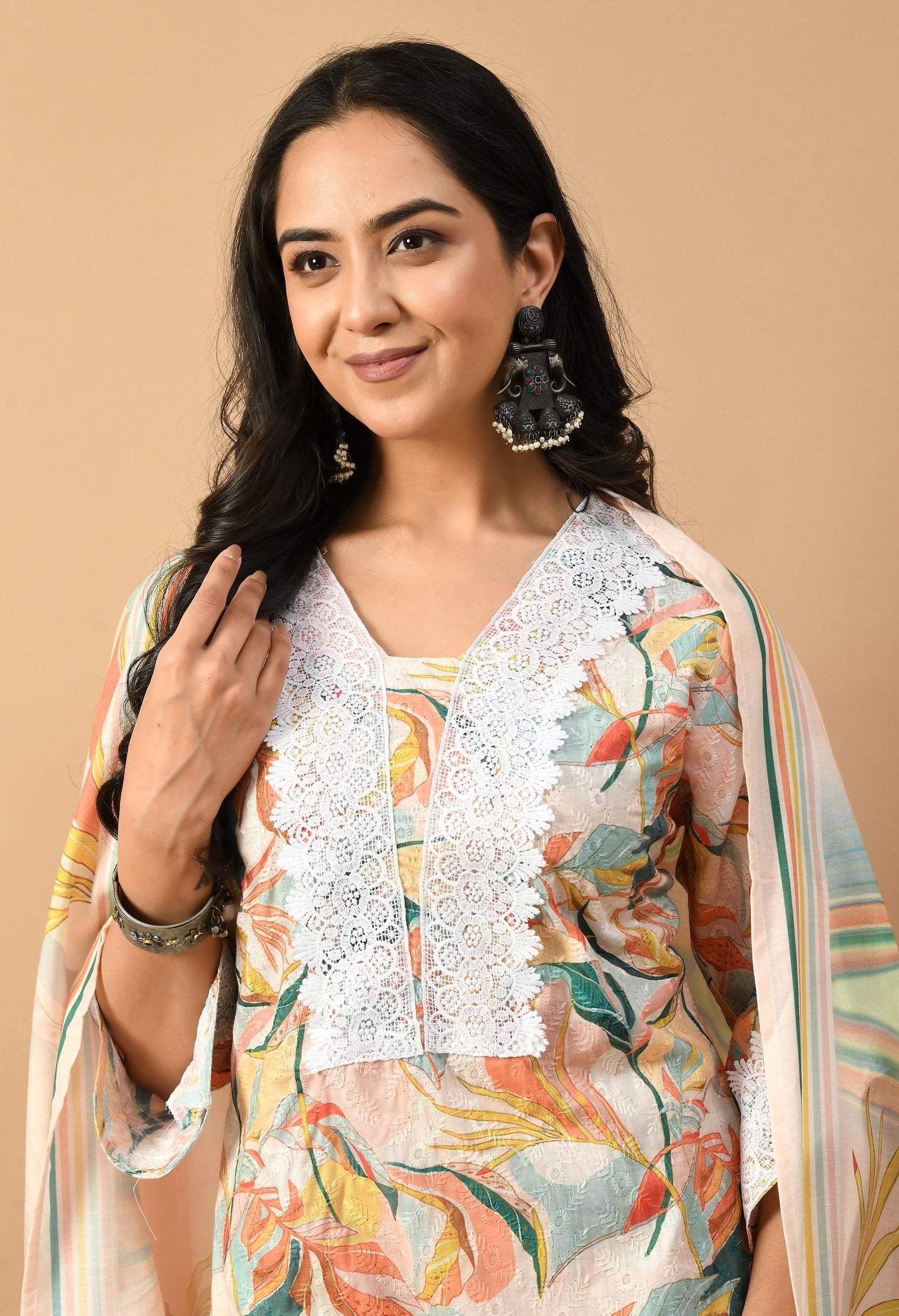 Yellow Multi Color Kurta Set